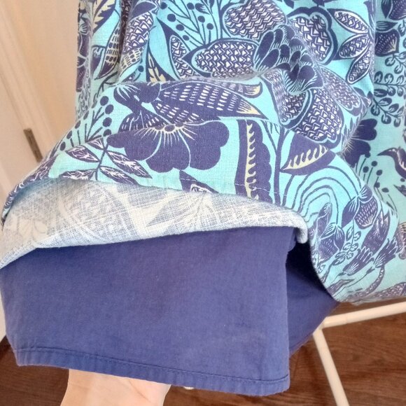 Lands' End Blue Floral Knee-Length Dress - Picture 4 of 9